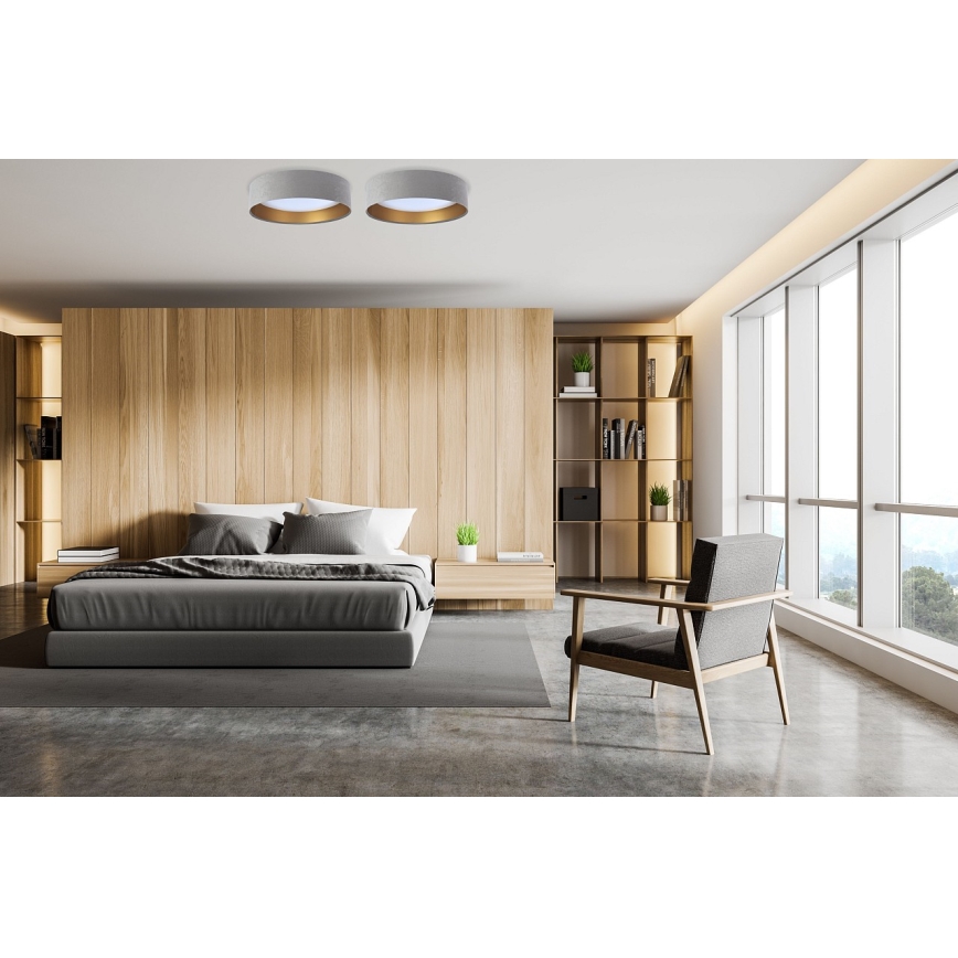 LED plafondlamp GALAXY LED/24W/230V Ø 44 cm grijs/goud