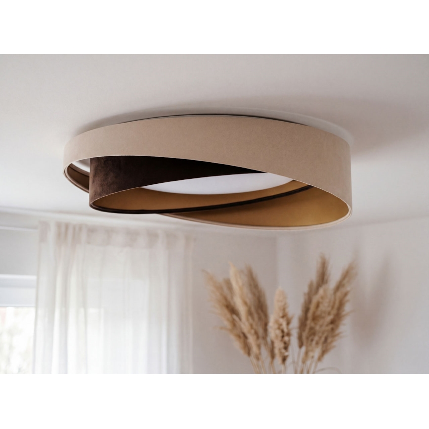 LED-plafondlamp GALAXY MODERN LED/24W/230V Ø 55 cm beige/bruin/goud