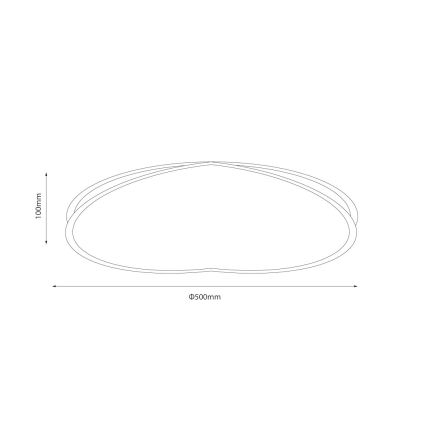 LED plafondlamp HALO LED/38W/230V Ø 50 cm zwart