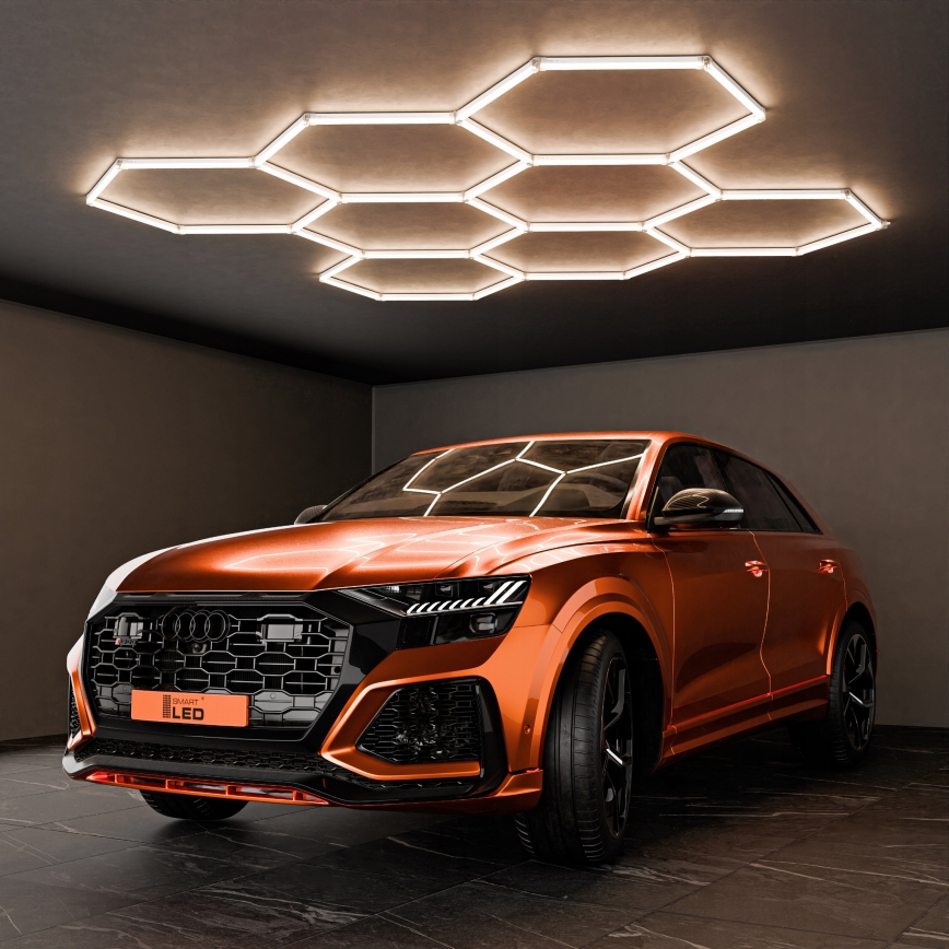 LED plafondlamp HEXAGON LED/280W/85-265V 4000K 313x298 cm CRI 90 IP54 wit