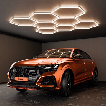 LED plafondlamp HEXAGON LED/570W/85-265V 6500K 522x298 cm CRI 90 IP54 wit