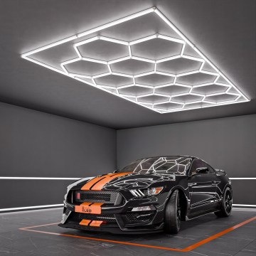 LED plafondlamp HEXAGON LED/696W/85-265V 6500K 484x243 cm CRI 90 IP44 wit