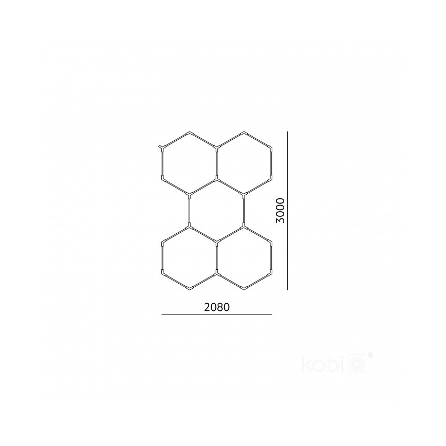 LED plafondlamp HEXLINE LED/216W/230V 4000K 208x300 cm wit