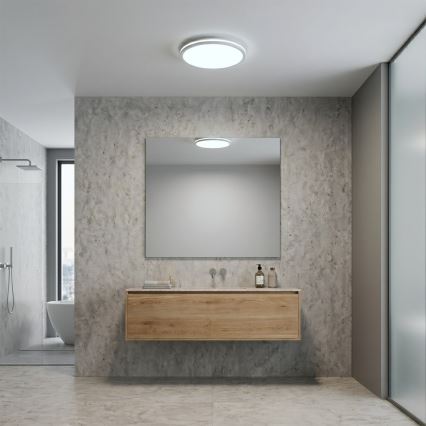 LED plafondlamp HUGO LED/12/18/24W/230V 3000/4000/6500K Ø 30 cm IP54 wit