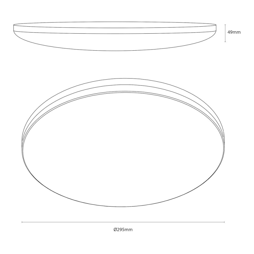 LED-plafondlamp HUGO LED/12/18/24W/230V 3000/4000/6500K Ø 30 cm IP54 zwart