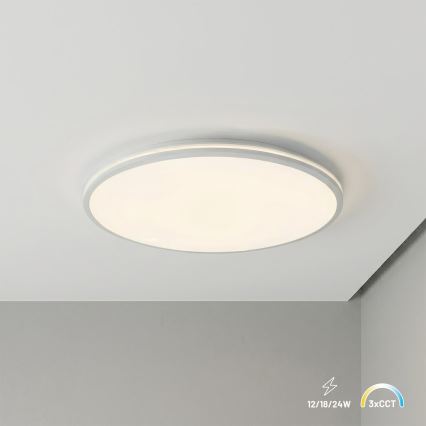 LED-plafondlamp HUGO LED/16/24/32W/230V 3000/4000/6500K Ø 37 cm IP54 wit