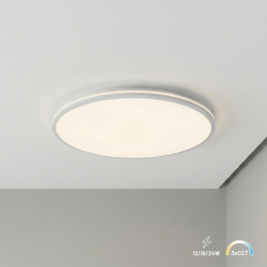 LED-plafondlamp HUGO LED/16/24/32W/230V 3000/4000/6500K Ø 37 cm IP54 wit