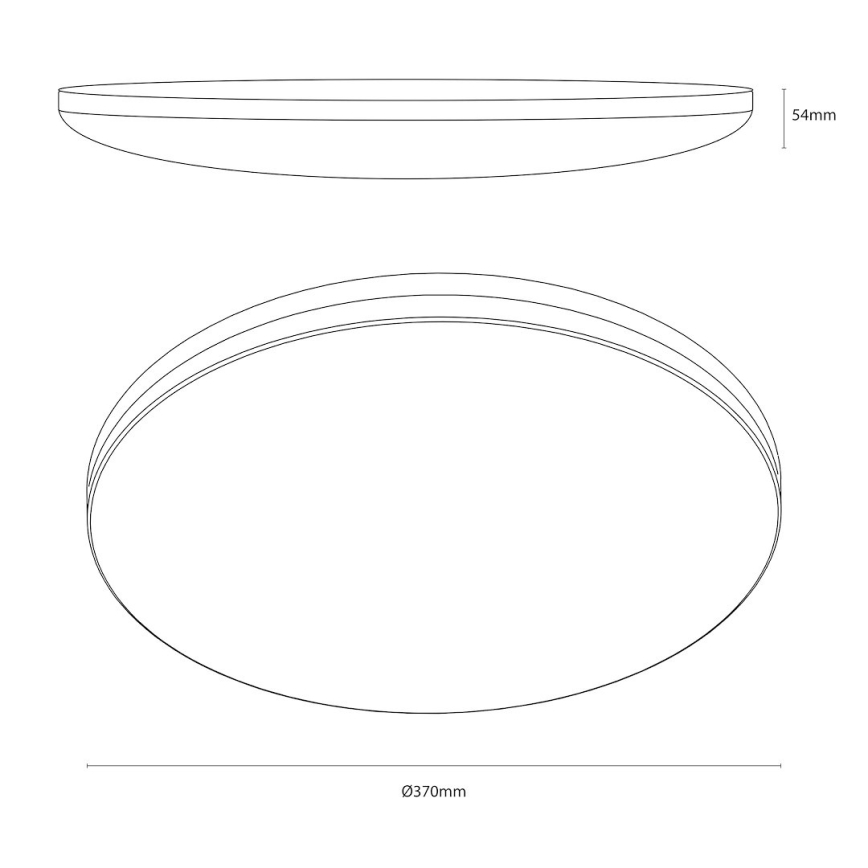 LED-plafondlamp HUGO LED/16/24/32W/230V 3000/4000/6500K Ø 37 cm IP54 wit