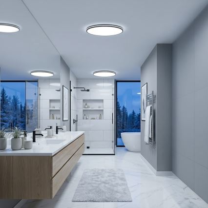 LED-plafondlamp HUGO LED/16/24/32W/230V 3000/4000/6500K Ø 37 cm IP54 zwart