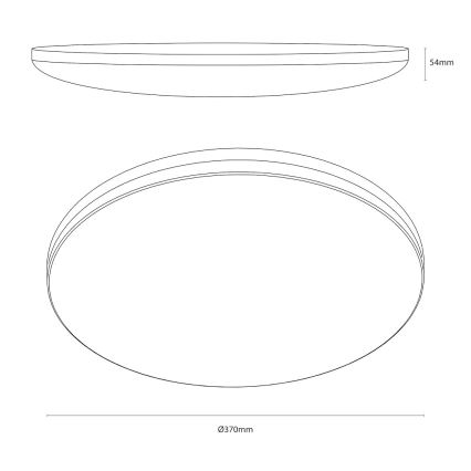 LED-plafondlamp HUGO LED/16/24/32W/230V 3000/4000/6500K Ø 37 cm IP54 zwart