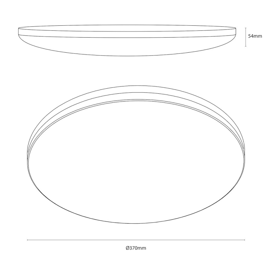 LED-plafondlamp HUGO LED/16/24/32W/230V 3000/4000/6500K Ø 37 cm IP54 zwart