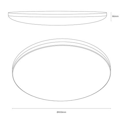 LED-plafondlamp HUGO LED/21/32/42W/230V 3000/4000/6500K Ø 45 cm IP54 zwart