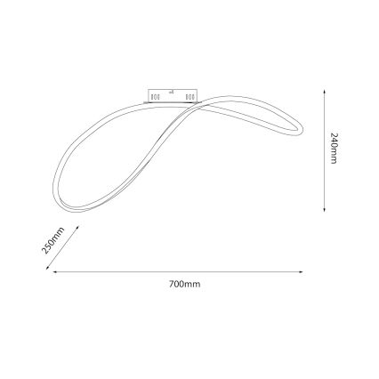 LED Plafondlamp INFINITY LED/21W/230V zwart