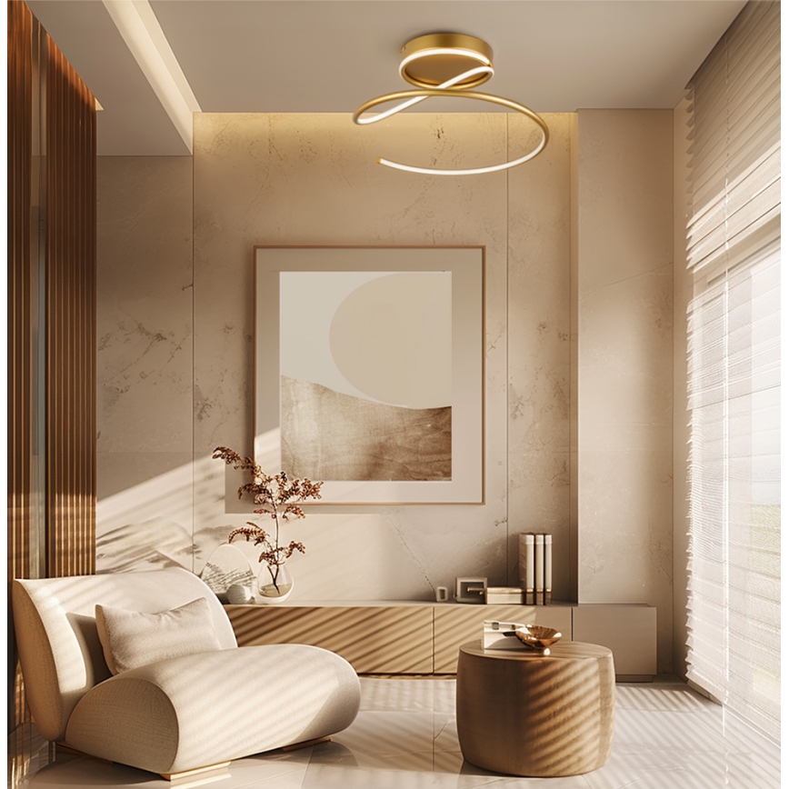 LED-plafondlamp JILL LED/27W/230V Ø 50 cm goudkleurig