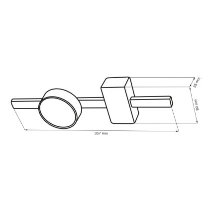 LED Plafondlamp JOY 1xGX53/6W/230V zwart