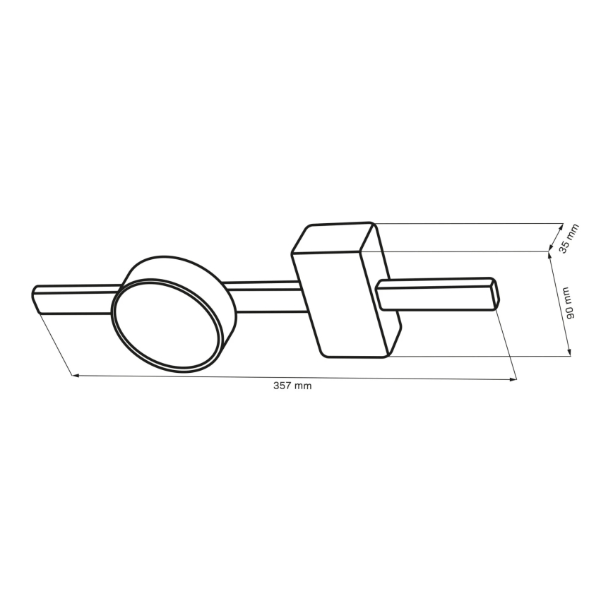 LED Plafondlamp JOY 1xGX53/6W/230V zwart