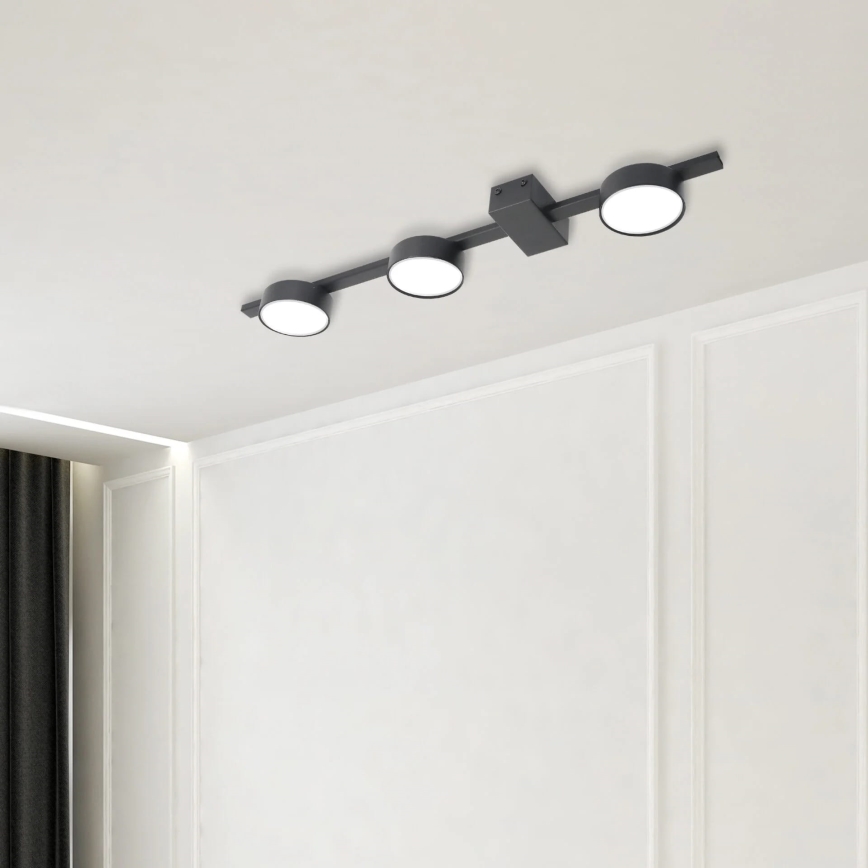 LED Plafondlamp JOY 3xGX53/6W/230V zwart