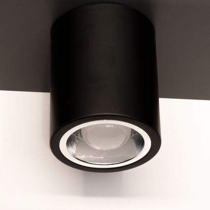 LED Plafondlamp JUPITER 1xE27/6W/230V 120x98 mm zwart