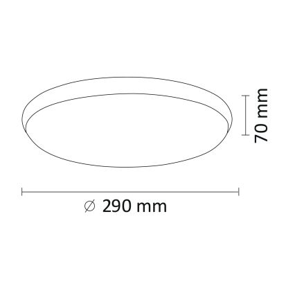 LED Plafondlamp KERN LED/15W/230V d. 29 cm