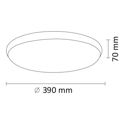 LED Plafondlamp KERN LED/24W/230V nikkel