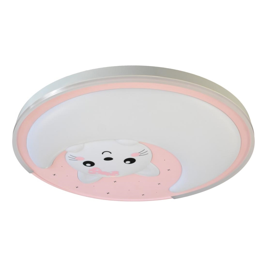 LED Plafondlamp kinderkamer MOONCAT LED/34W/230V roze