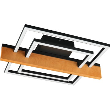 LED Plafondlamp LARYSA LED/23W/230V 35x45 dennenhout