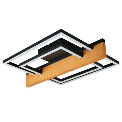 LED Plafondlamp LARYSA LED/23W/230V 35x45 dennenhout