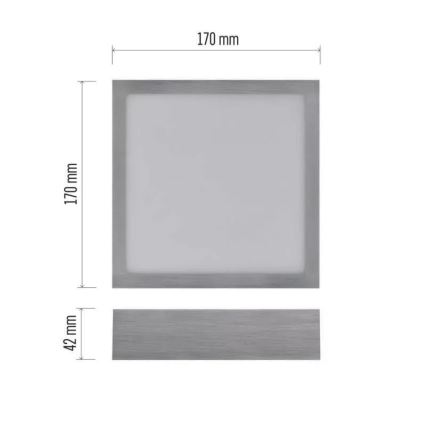LED Plafondlamp NEXXO LED/12,5W/230V 3000/3500/4000K 17x17 cm glanzend chroom
