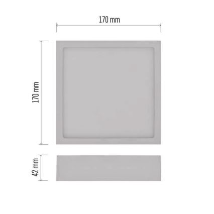 LED Plafondlamp NEXXO LED/12,5W/230V 3000/3500/4000K 17x17 cm wit