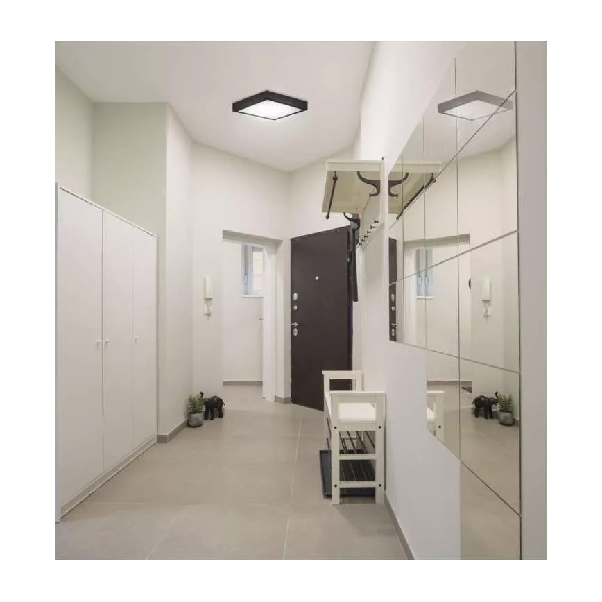 LED Plafondlamp NEXXO LED/12,5W/230V 3000/3500/4000K 17x17 cm zwart