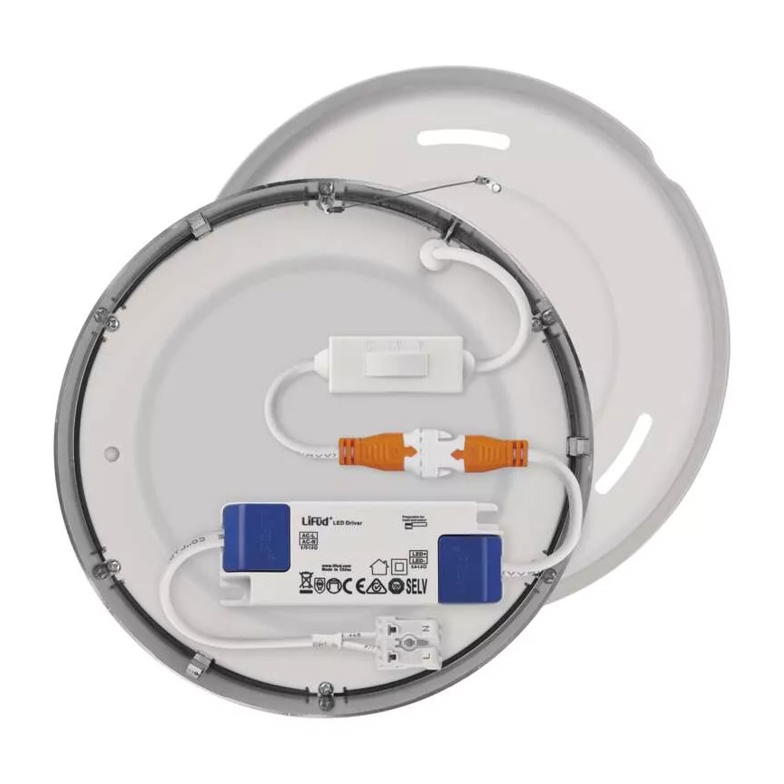 LED Plafondlamp NEXXO LED/12,5W/230V 3000/3500/4000K diameter 17 cm mat chroom
