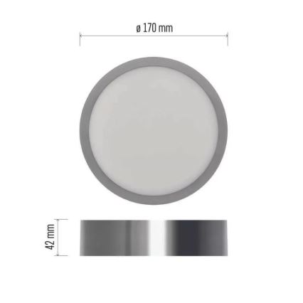 LED Plafondlamp NEXXO LED/12,5W/230V 3000/3500/4000K diameter 17 cm mat chroom