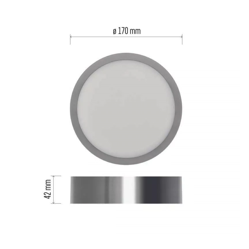 LED Plafondlamp NEXXO LED/12,5W/230V 3000/3500/4000K diameter 17 cm mat chroom
