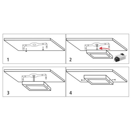 LED Plafondlamp LED/12W/230V 2700K 16,3x16,3 cm wit