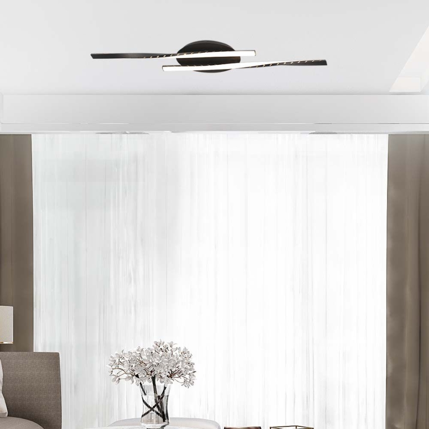 LED Plafondlamp LED/12W/230V 3000K 94,5 cm zwart
