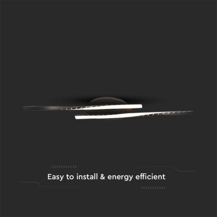 LED Plafondlamp LED/12W/230V 3000K 94,5 cm zwart