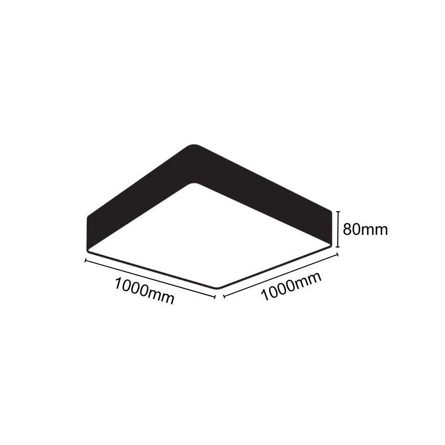 LED Plafondlamp LED/170W/230V 4000K 100x100 cm