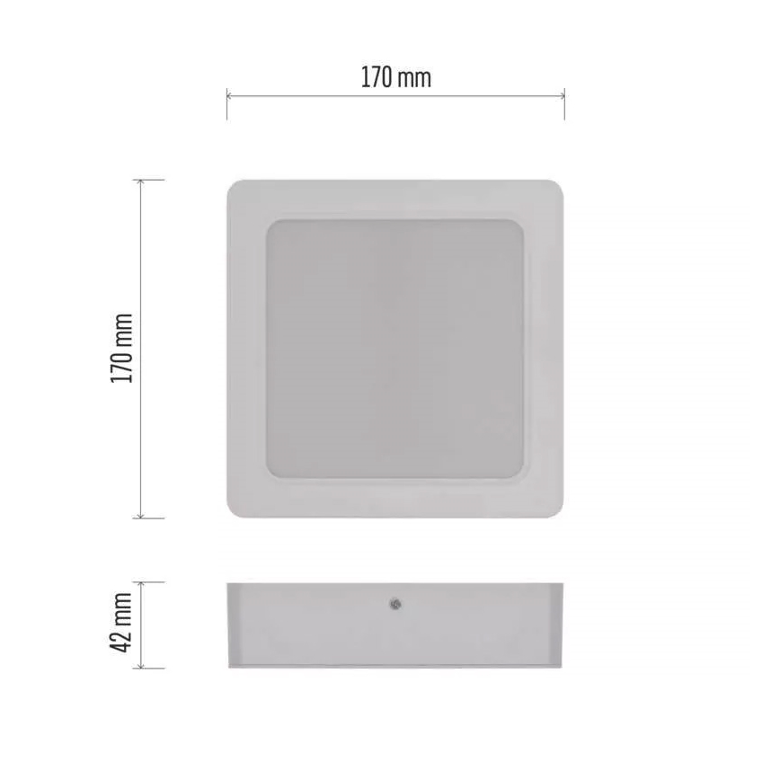 LED plafondlamp LED/18W/230V 17x17 cm wit