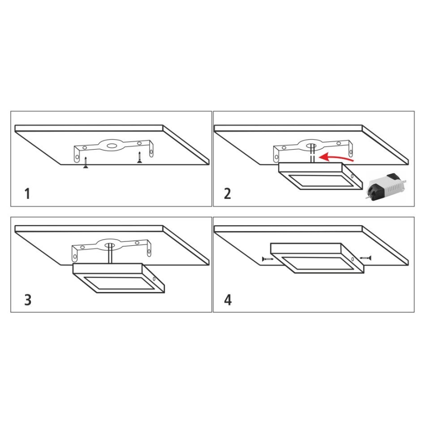 LED Plafondlamp LED/18W/230V 2700K 21x21 cm wit
