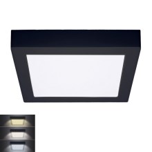 LED Plafondlamp LED/18W/230V 3000/4000/6000K zwart hoekig