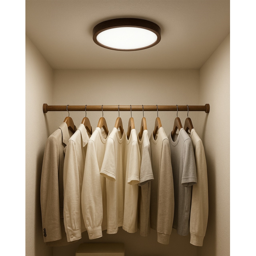 LED plafondlamp LED/18W/230V 3000/4000/6500K Ø 23 cm bruin