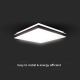 LED Plafondlamp LED/18W/230V 4000K 35x35 cm zwart