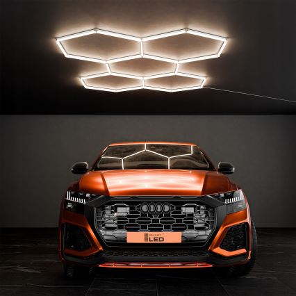 LED plafondlamp HEXAGON LED/192W/85-265V 4000K 298x209 cm CRI 90 IP54 wit