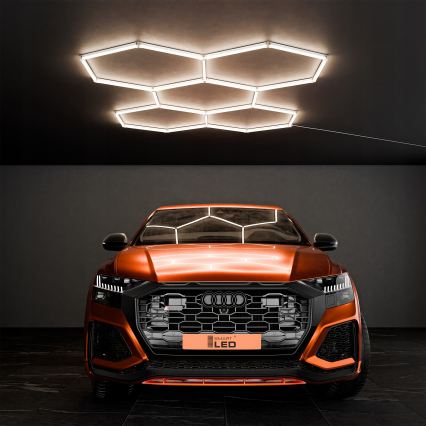 LED plafondlamp HEXAGON LED/240W/85-265V 4000K 298x209 cm CRI 90 IP44 wit