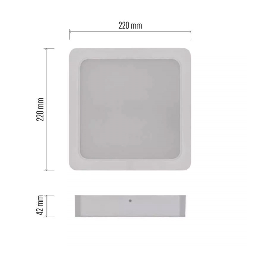 LED plafondlamp LED/24W/230V 22x22 cm wit