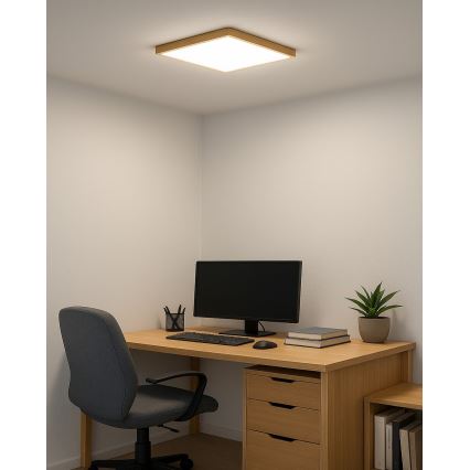 LED Plafondlamp LED/24W/230V 3000/4000/6500K 30x30 cm beige
