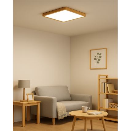 LED Plafondlamp LED/24W/230V 3000/4000/6500K 30x30 cm beige
