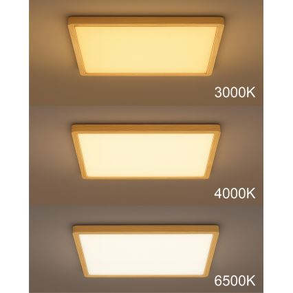 LED Plafondlamp LED/24W/230V 3000/4000/6500K 30x30 cm beige