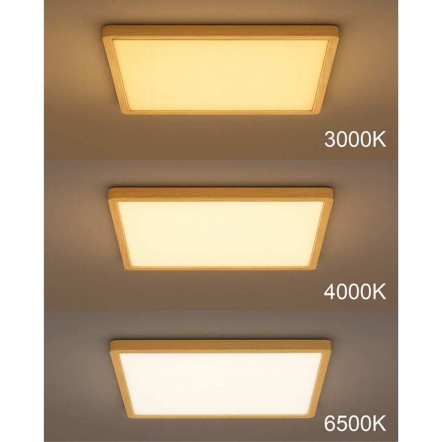 LED Plafondlamp LED/24W/230V 3000/4000/6500K 30x30 cm beige