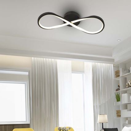 LED Plafondlamp LED/24W/230V 3000K zwart